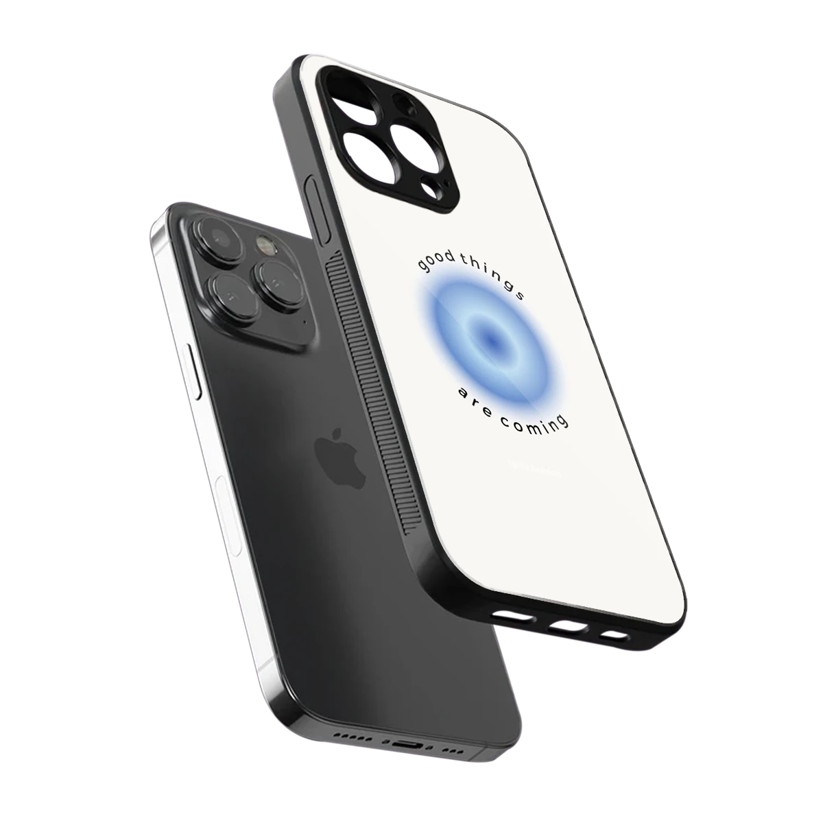 Good Things Are Coming sleek iphone 13 pro cover with tempered glass back and TPU edges