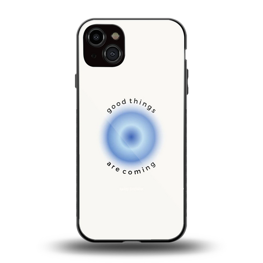 Good Things Are Coming back phone cover | glass case for iphone 14 plus