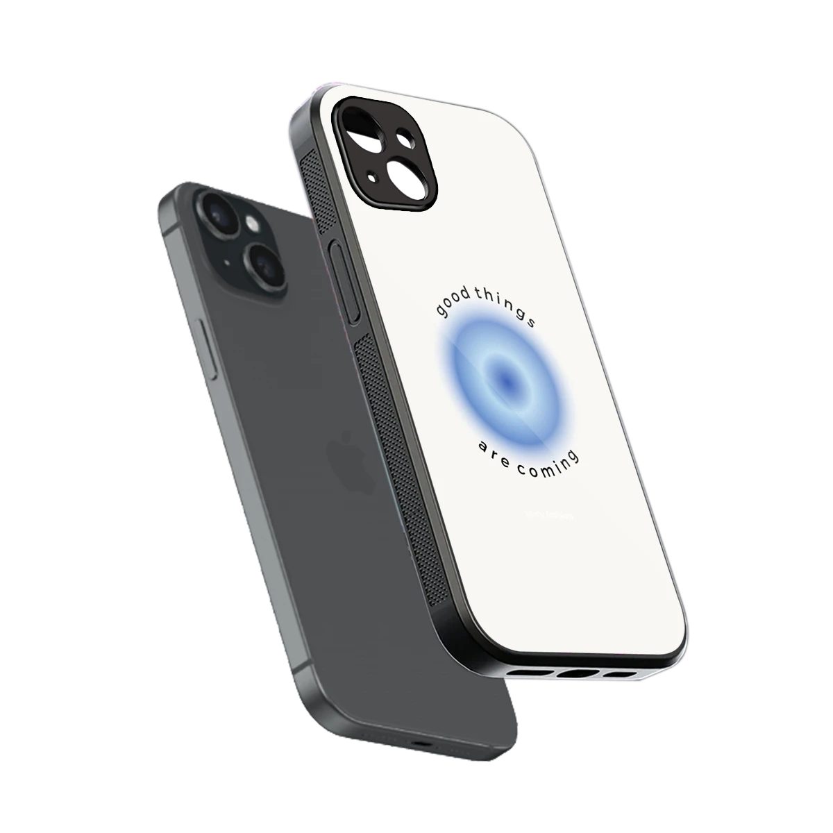Good Things Are Coming sleek iphone 14 plus cover with tempered glass back and TPU edges