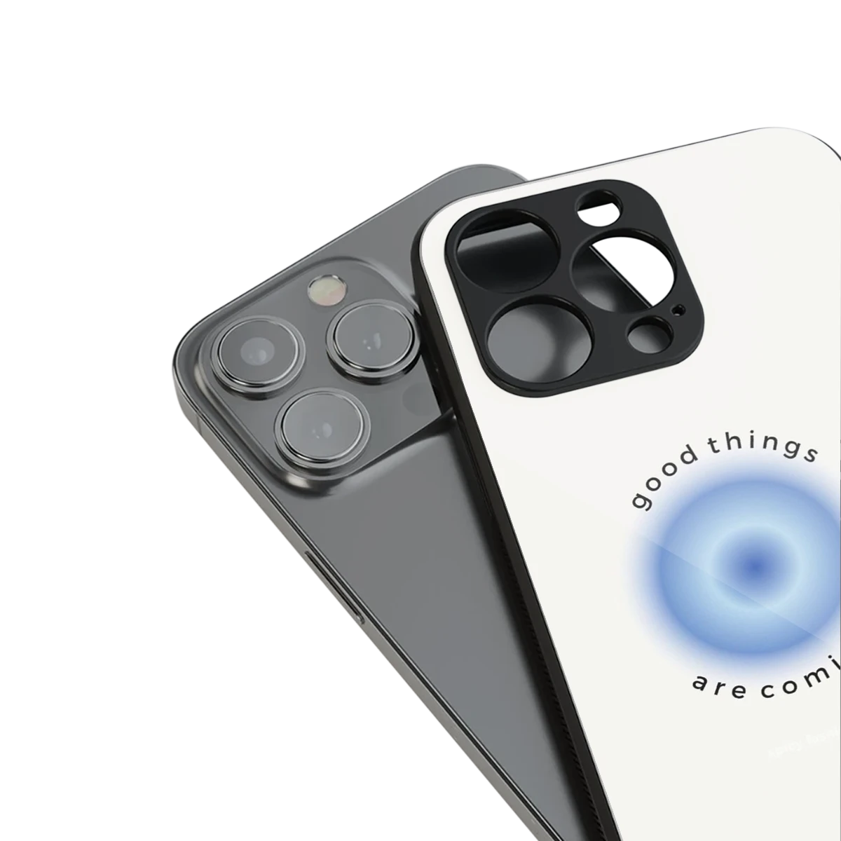 Good Things Are Coming stylish phone case for iphone 15 | glossy glass and slim fit