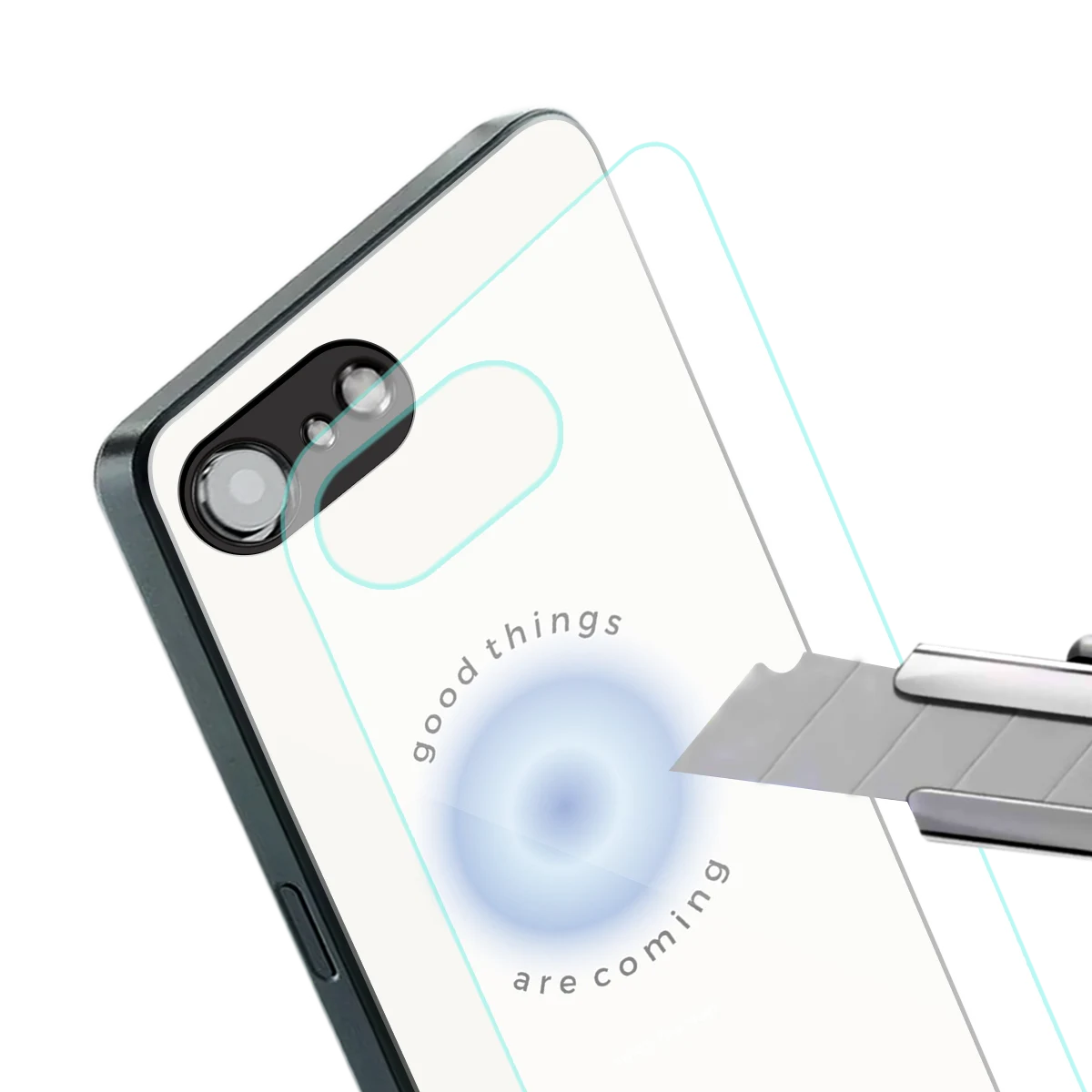 Good Things Are Coming stylish phone case for iphone 17e | glossy glass and slim fit