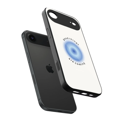 Good Things Are Coming sleek iphone air cover with tempered glass back and TPU edges