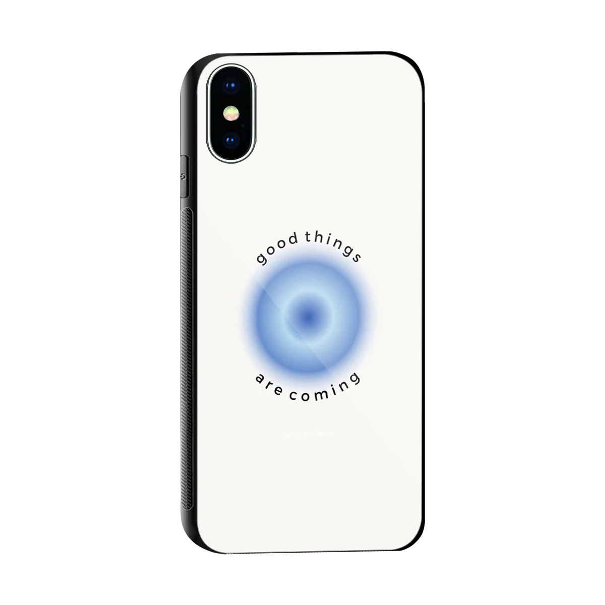 Good Things Are Coming sleek iphone x cover with tempered glass back and TPU edges