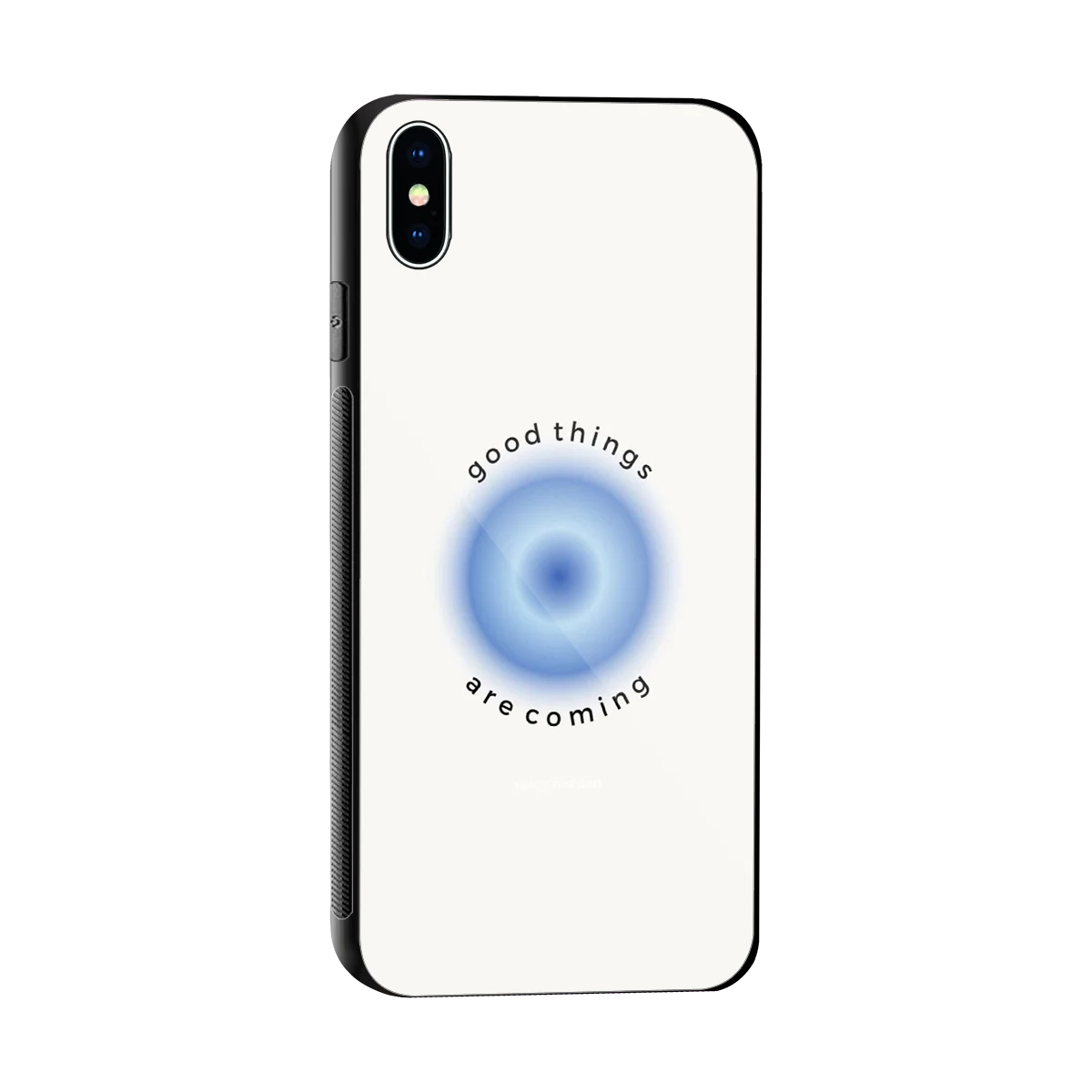 Good Things Are Coming sleek iphone xs max cover with tempered glass back and TPU edges