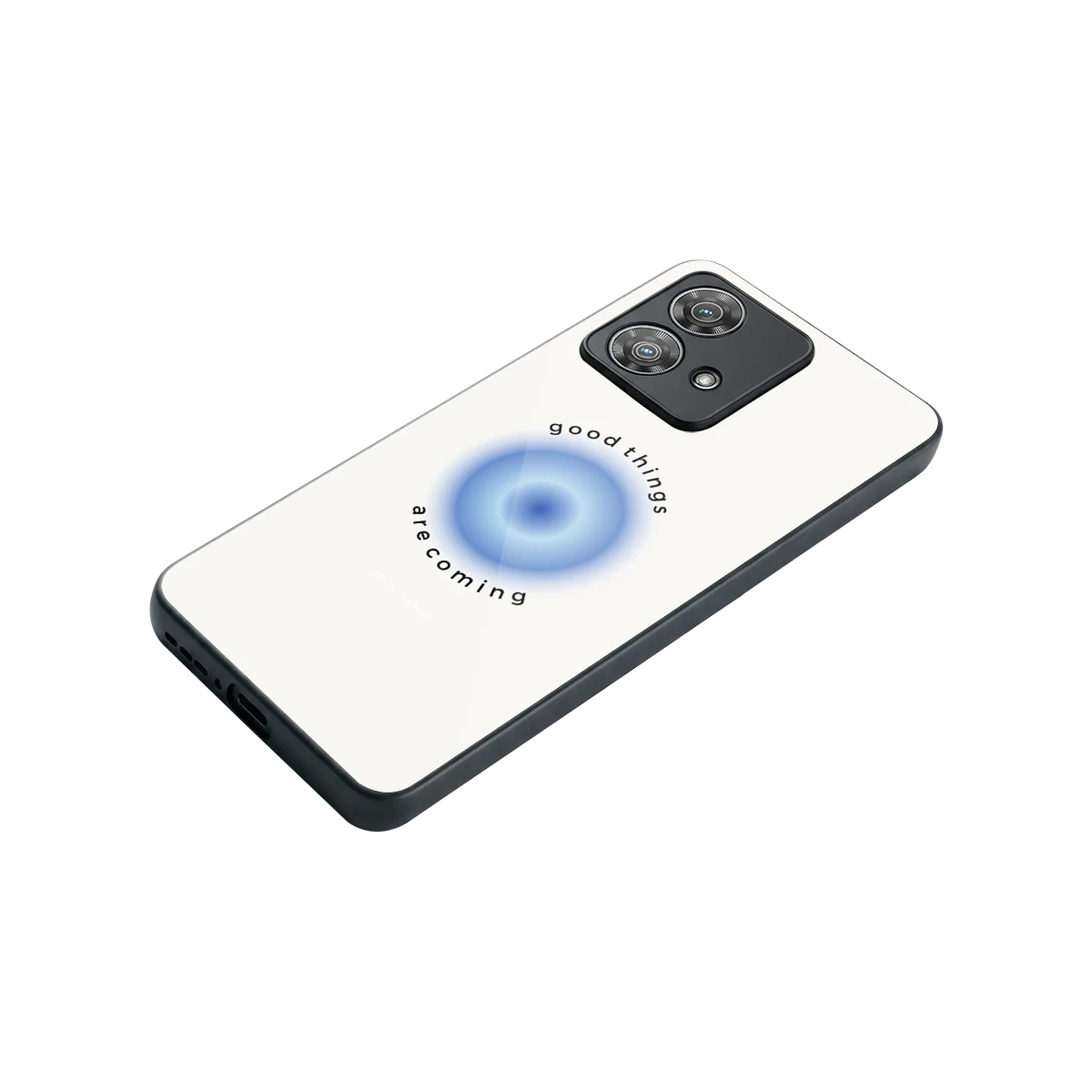 Good Things Are Coming stylish phone case for motorola edge 40 neo 5g | glossy glass and slim fit