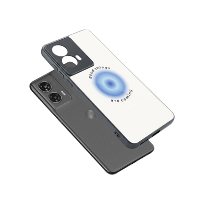 Good Things Are Coming sleek motorola edge 50 fusion cover with tempered glass back and TPU edges