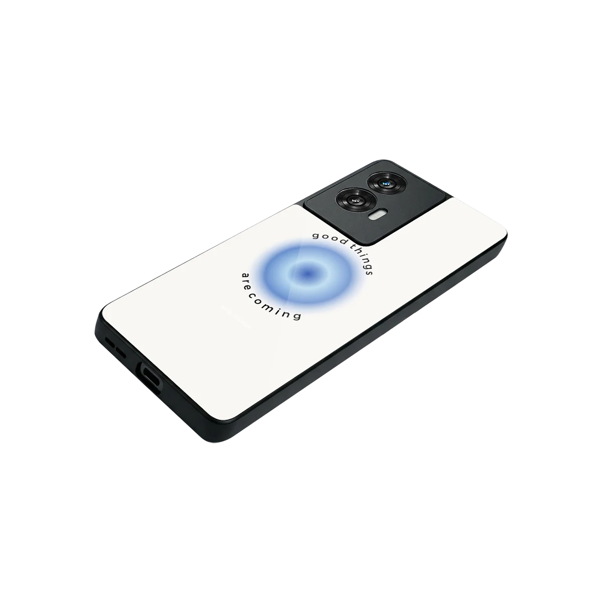 Good Things Are Coming stylish phone case for motorola edge 50 fusion | glossy glass and slim fit