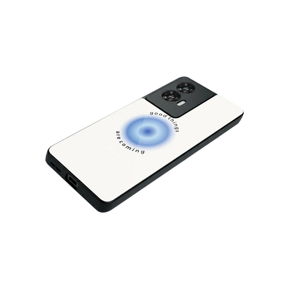 Good Things Are Coming stylish phone case for motorola edge 50 fusion | glossy glass and slim fit