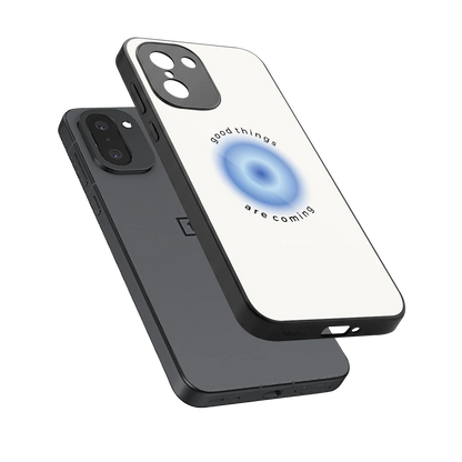 Good Things Are Coming sleek oneplus 15r cover with tempered glass back and TPU edges