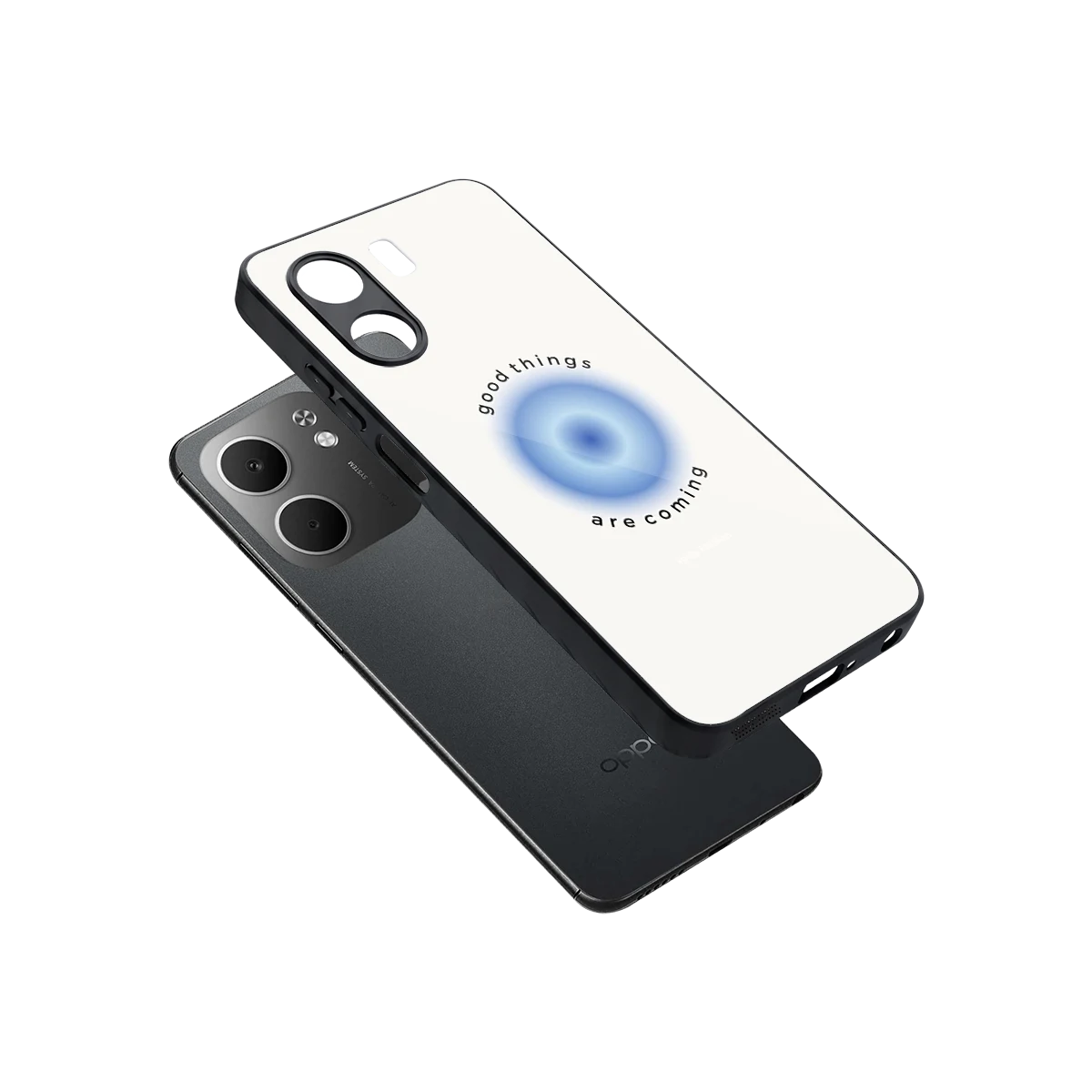 Good Things Are Coming sleek oppo a5x 5g cover with tempered glass back and TPU edges