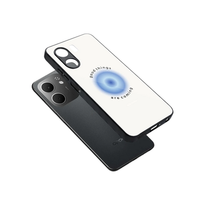Good Things Are Coming sleek oppo a5x 5g cover with tempered glass back and TPU edges