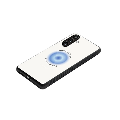 Good Things Are Coming stylish phone case for samsung galaxy m34 5g | glossy glass and slim fit