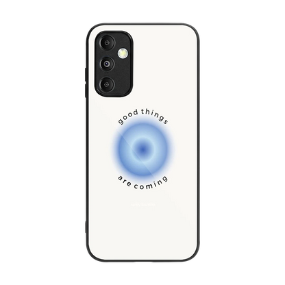 Good Things Are Coming back phone cover | glass case for samsung galaxy m14 5g