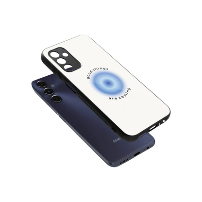 Good Things Are Coming sleek samsung galaxy m14 5g cover with tempered glass back and TPU edges