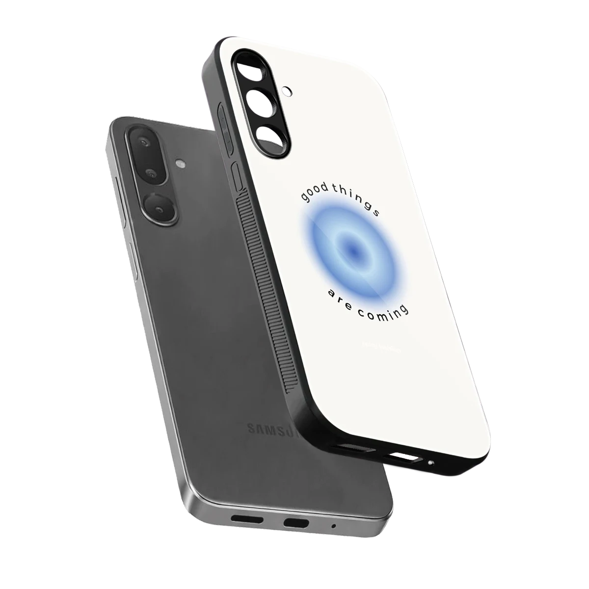 Good Things Are Coming sleek samsung galaxy m56 5g cover with tempered glass back and TPU edges