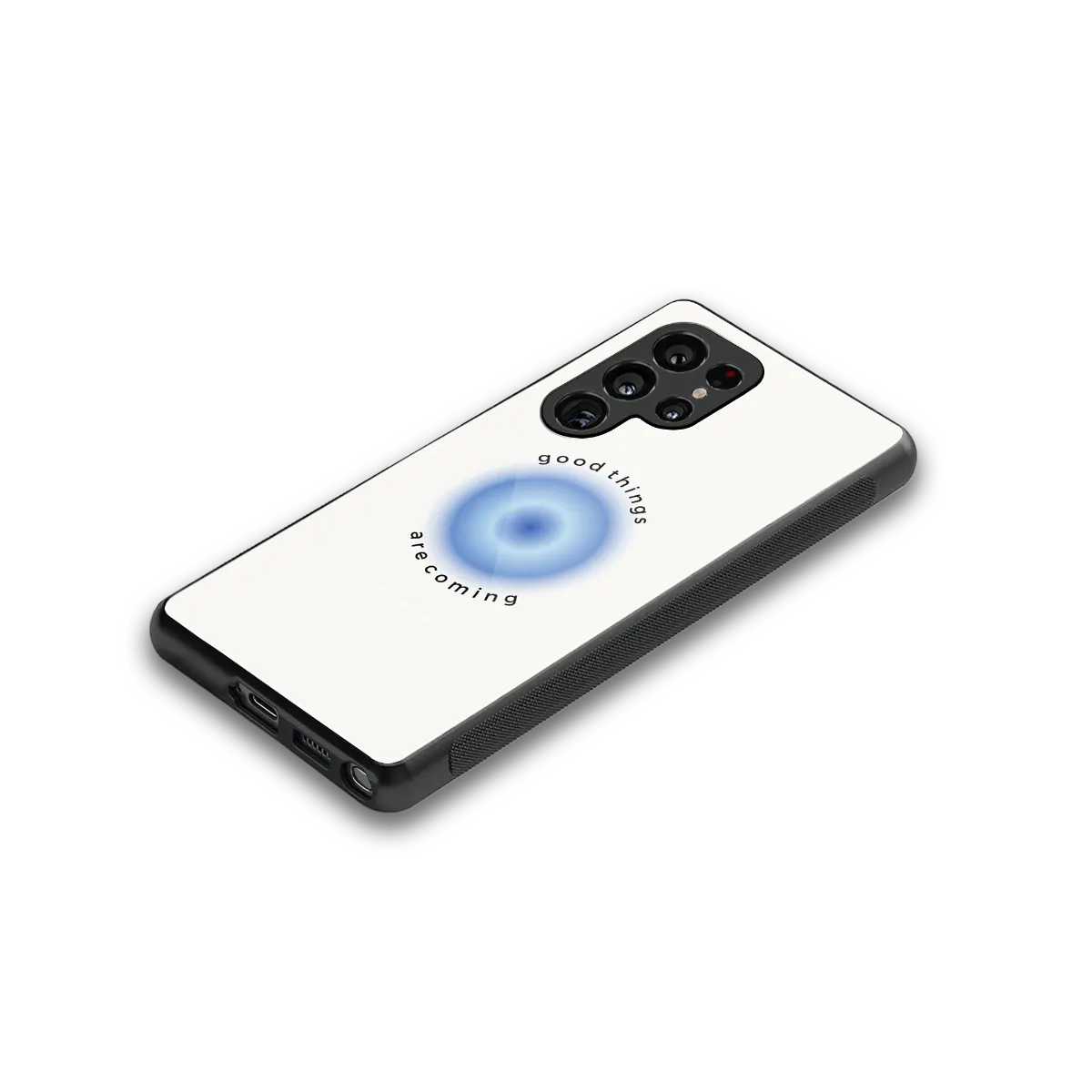 Good Things Are Coming stylish phone case for samsung galaxy s25 ultra | glossy glass and slim fit