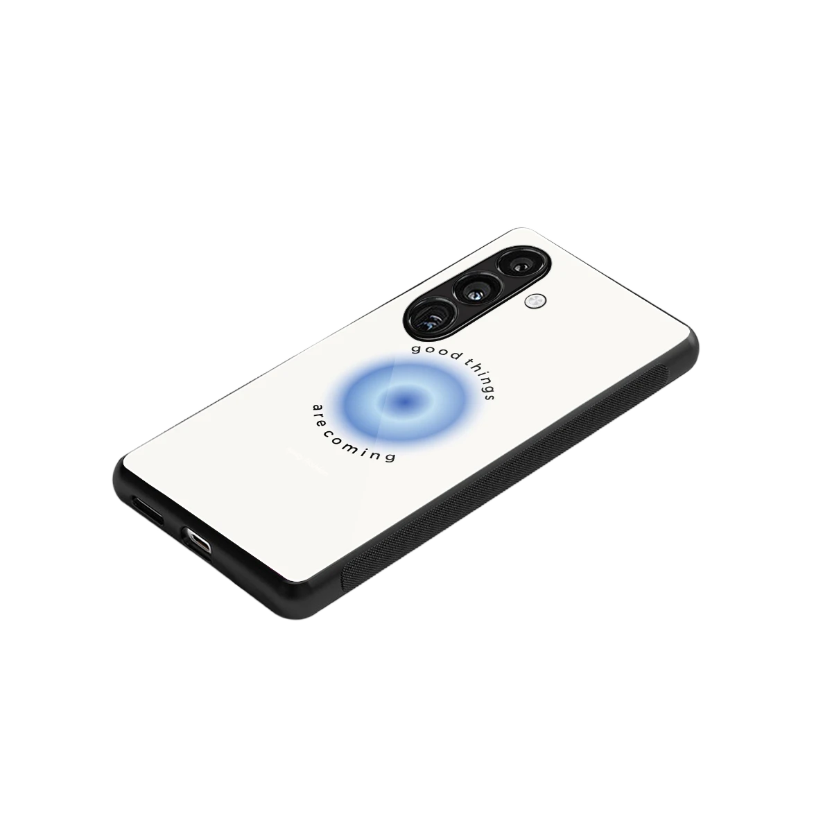 Good Things Are Coming stylish phone case for samsung galaxy s24 fe | glossy glass and slim fit