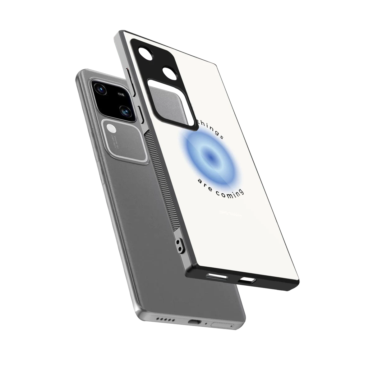 Good Things Are Coming sleek vivo v30 cover with tempered glass back and TPU edges