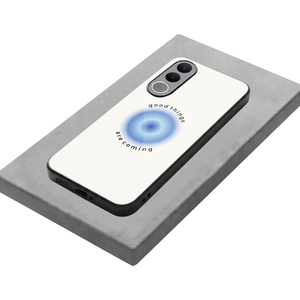 Good Things Are Coming stylish phone case for vivo v70 fe | glossy glass and slim fit