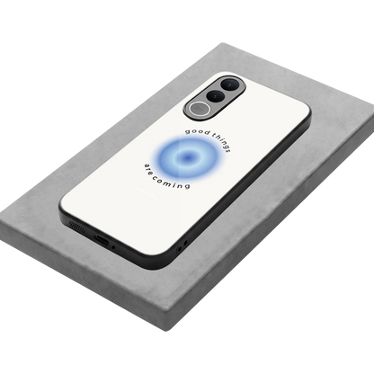 Good Things Are Coming stylish phone case for vivo v70 fe | glossy glass and slim fit