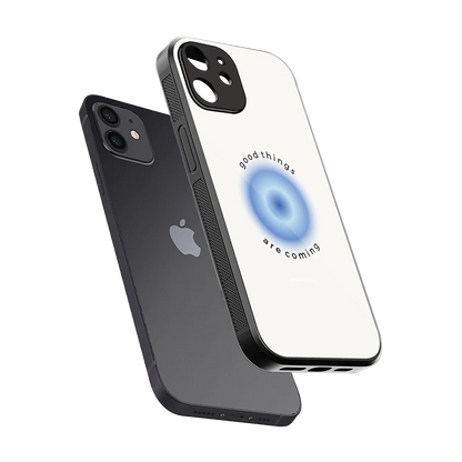 Good Things Are Coming sleek iphone 11 cover with tempered glass back and TPU edges
