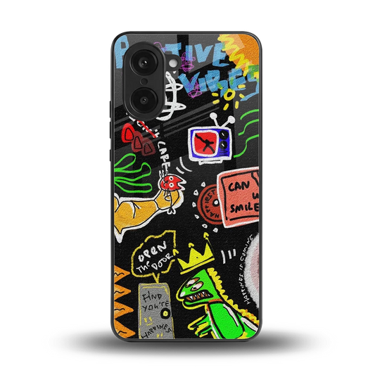 Graffiti back phone cover | glass case for oneplus nord ce5 5g