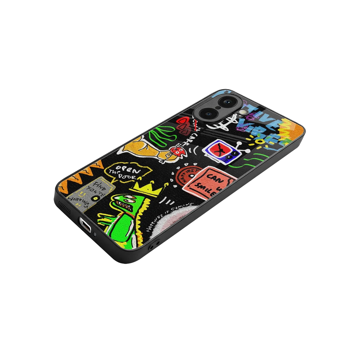 Graffiti stylish phone case for oneplus nord ce5 5g | glossy glass and slim fit