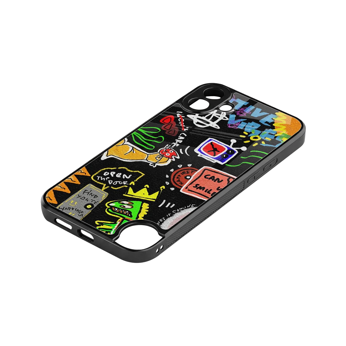 Graffiti stylish phone case for cmf nothing phone 1 | glossy glass and slim fit