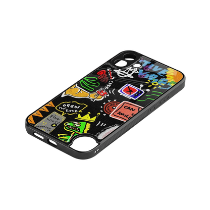 Graffiti stylish phone case for cmf nothing phone 1 | glossy glass and slim fit