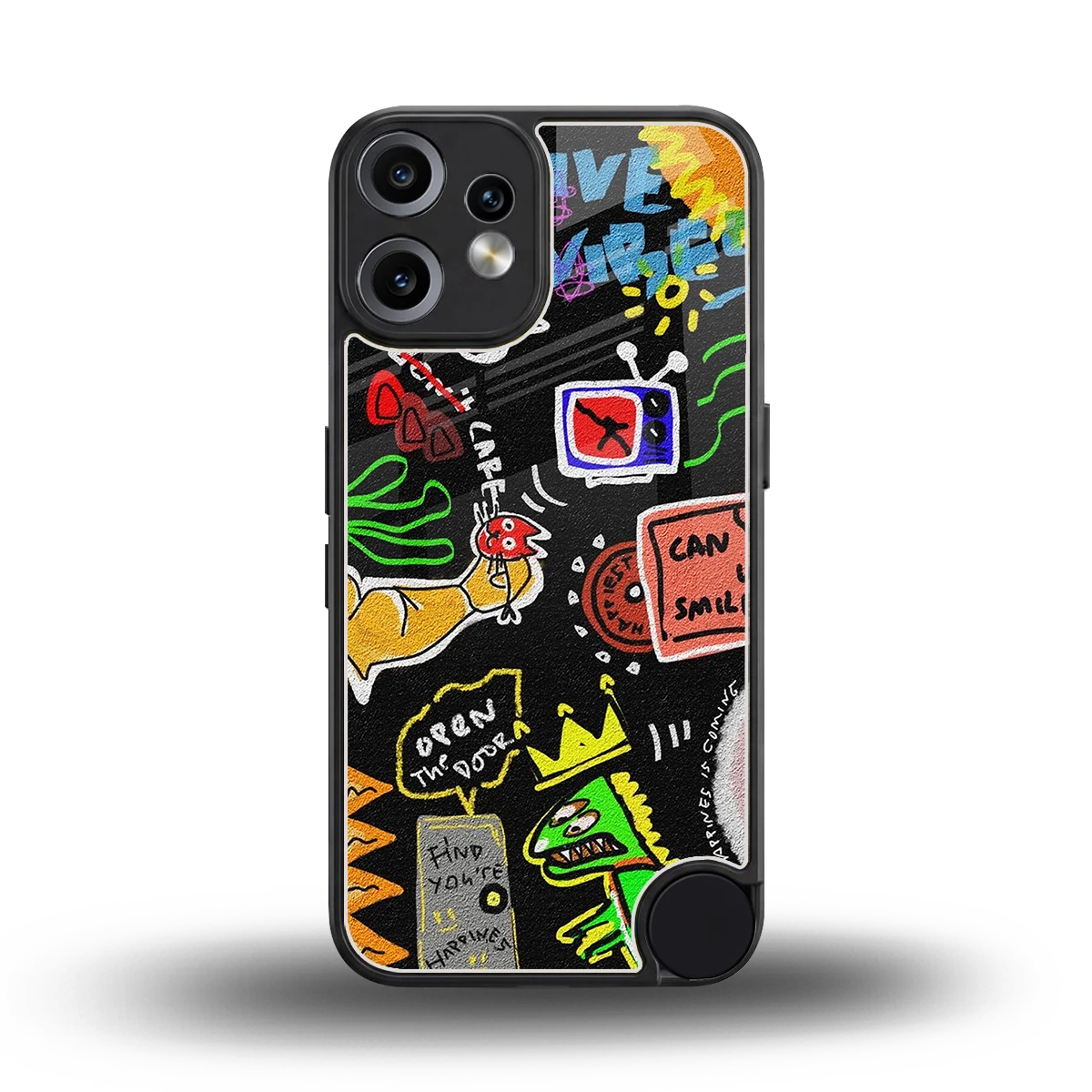 Graffiti back phone cover | glass case for cmf nothing phone 2 pro