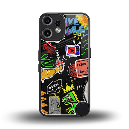 Graffiti back phone cover | glass case for cmf nothing phone 2 pro