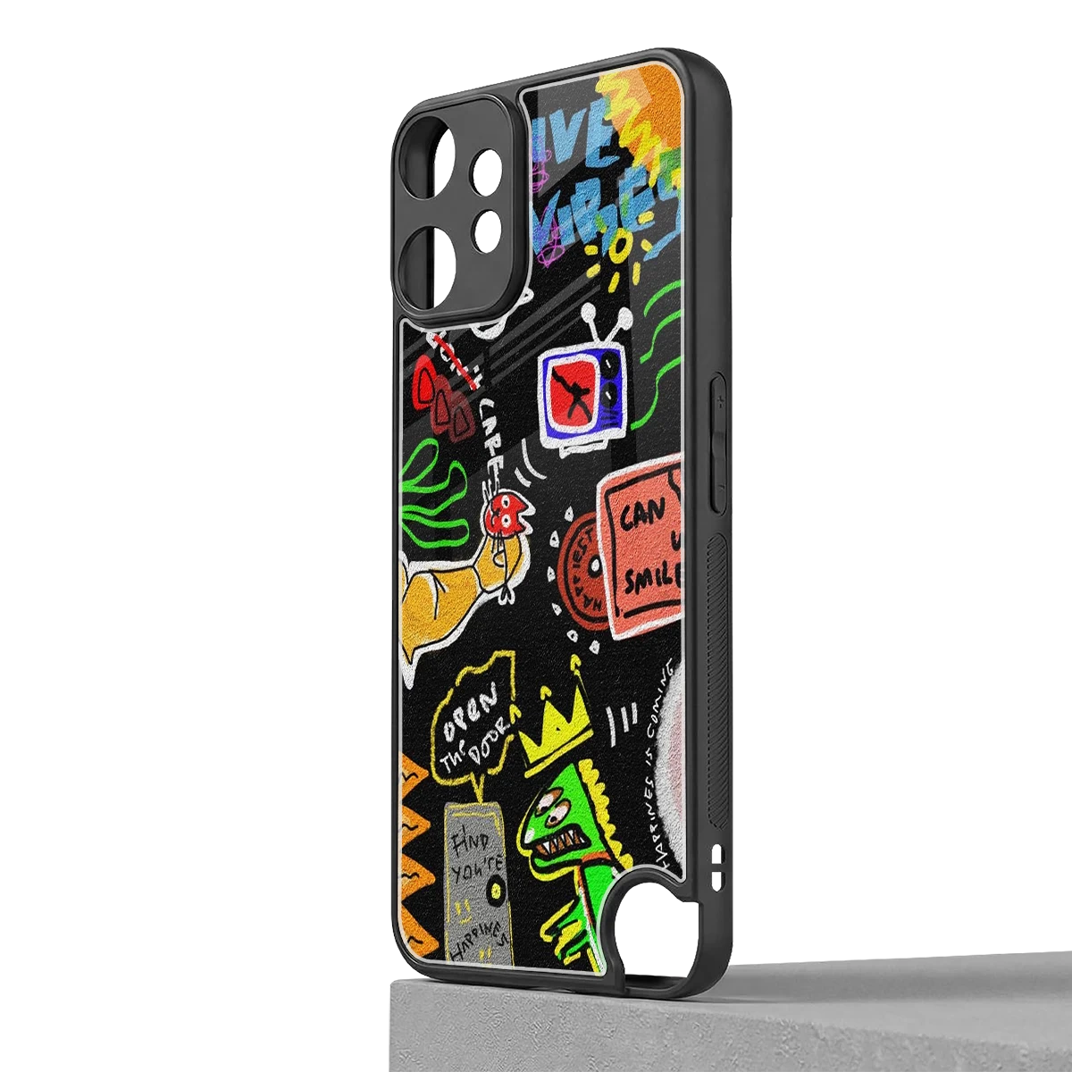 Graffiti cmf nothing phone 2 pro mobile cover | shockproof glass phone case