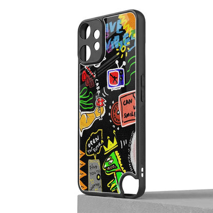 Graffiti cmf nothing phone 2 pro mobile cover | shockproof glass phone case
