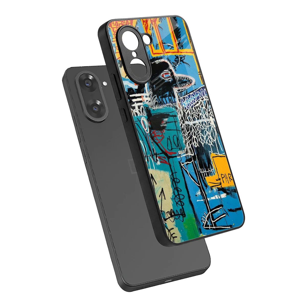 Graffiti Glow sleek oneplus nord ce5 5g cover with tempered glass back and TPU edges
