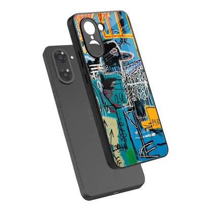 Graffiti Glow sleek oneplus nord ce5 5g cover with tempered glass back and TPU edges