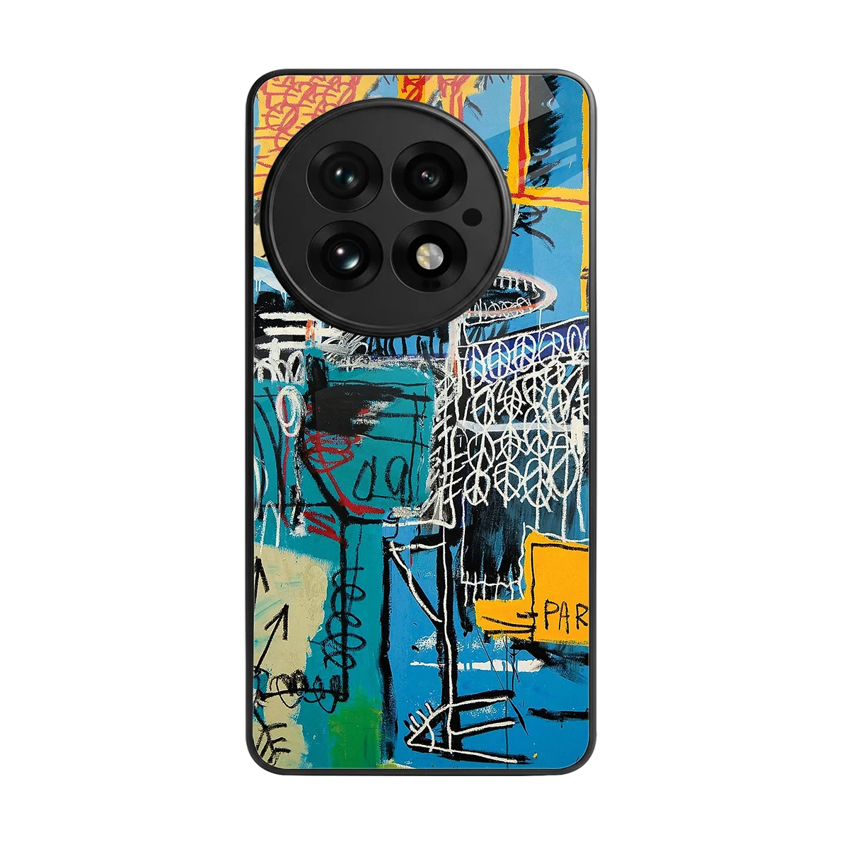 Graffiti Glow back phone cover | glass case for oneplus 13