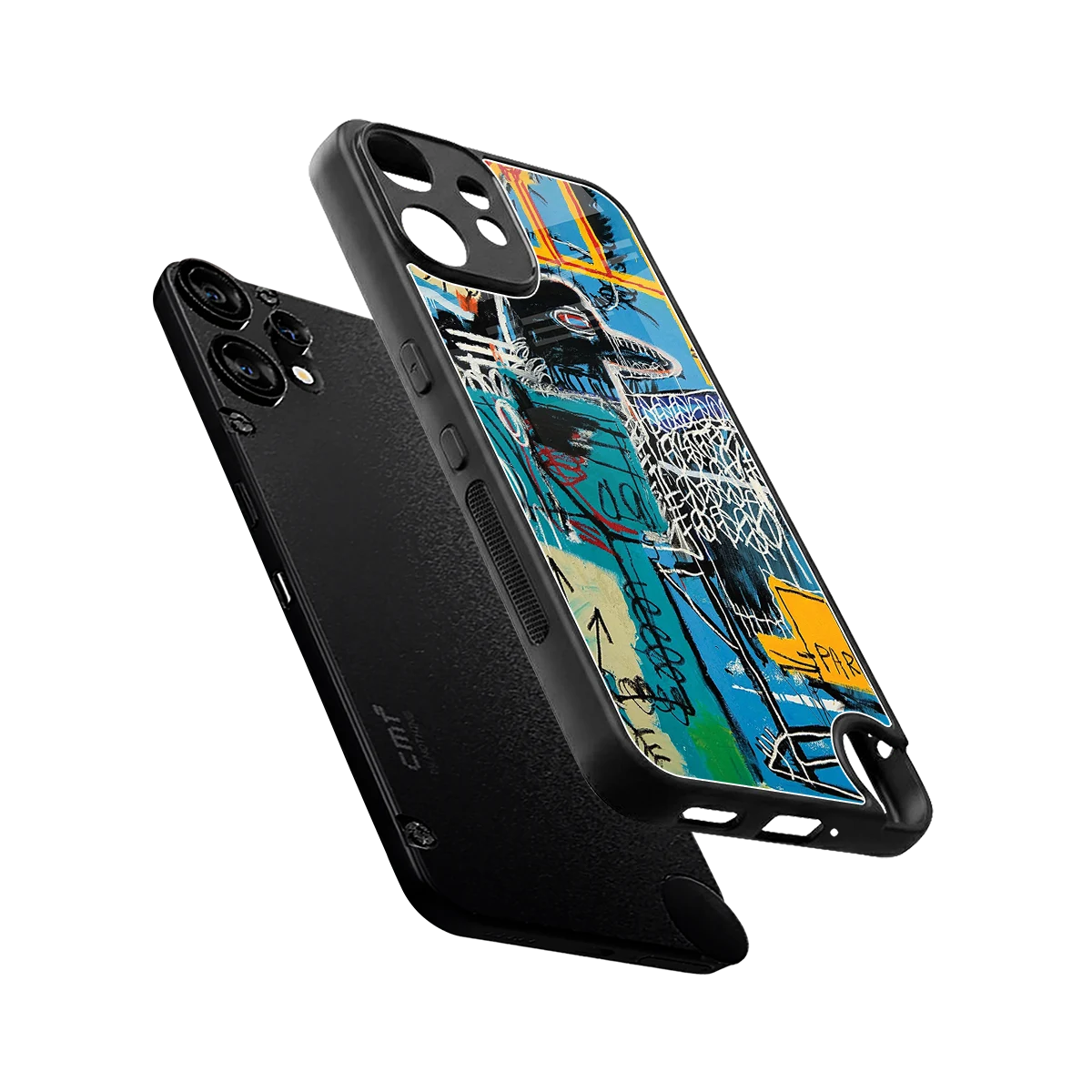 Graffiti Glow sleek cmf nothing phone 2 pro cover with tempered glass back and TPU edges