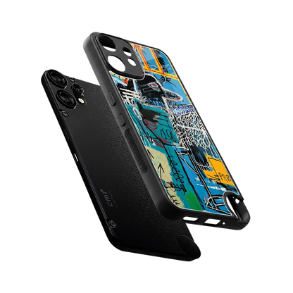 Graffiti Glow sleek cmf nothing phone 2 pro cover with tempered glass back and TPU edges