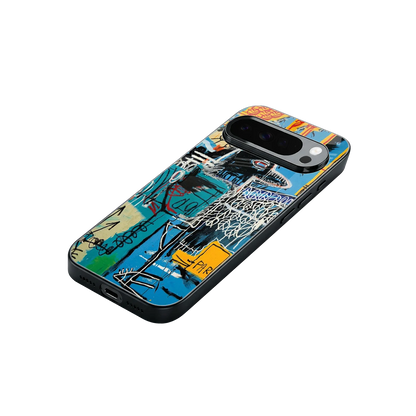 Graffiti Glow stylish phone case for google pixel 10 pro xl | glossy glass and slim fit