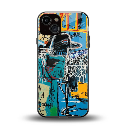 Graffiti Glow back phone cover | glass case for iphone 13