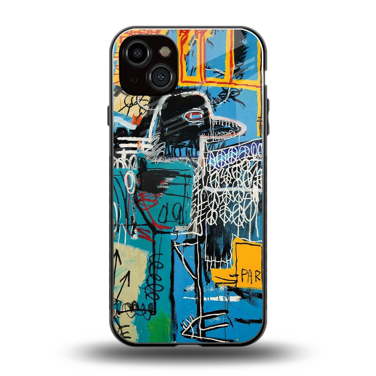Graffiti Glow back phone cover | glass case for iphone 14 plus