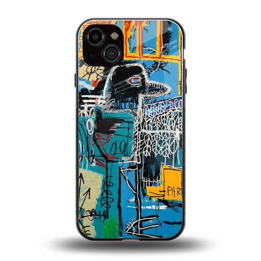 Graffiti Glow back phone cover | glass case for iphone 14 plus