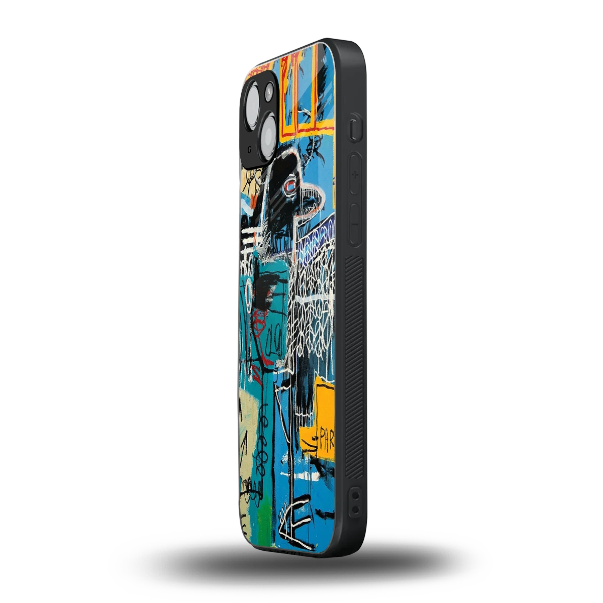 Graffiti Glow iphone 14 plus mobile cover | shockproof glass phone case