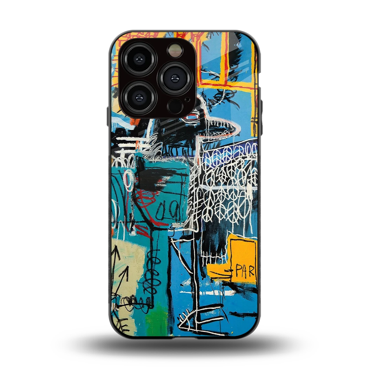 Graffiti Glow back phone cover | glass case for iphone 15 pro