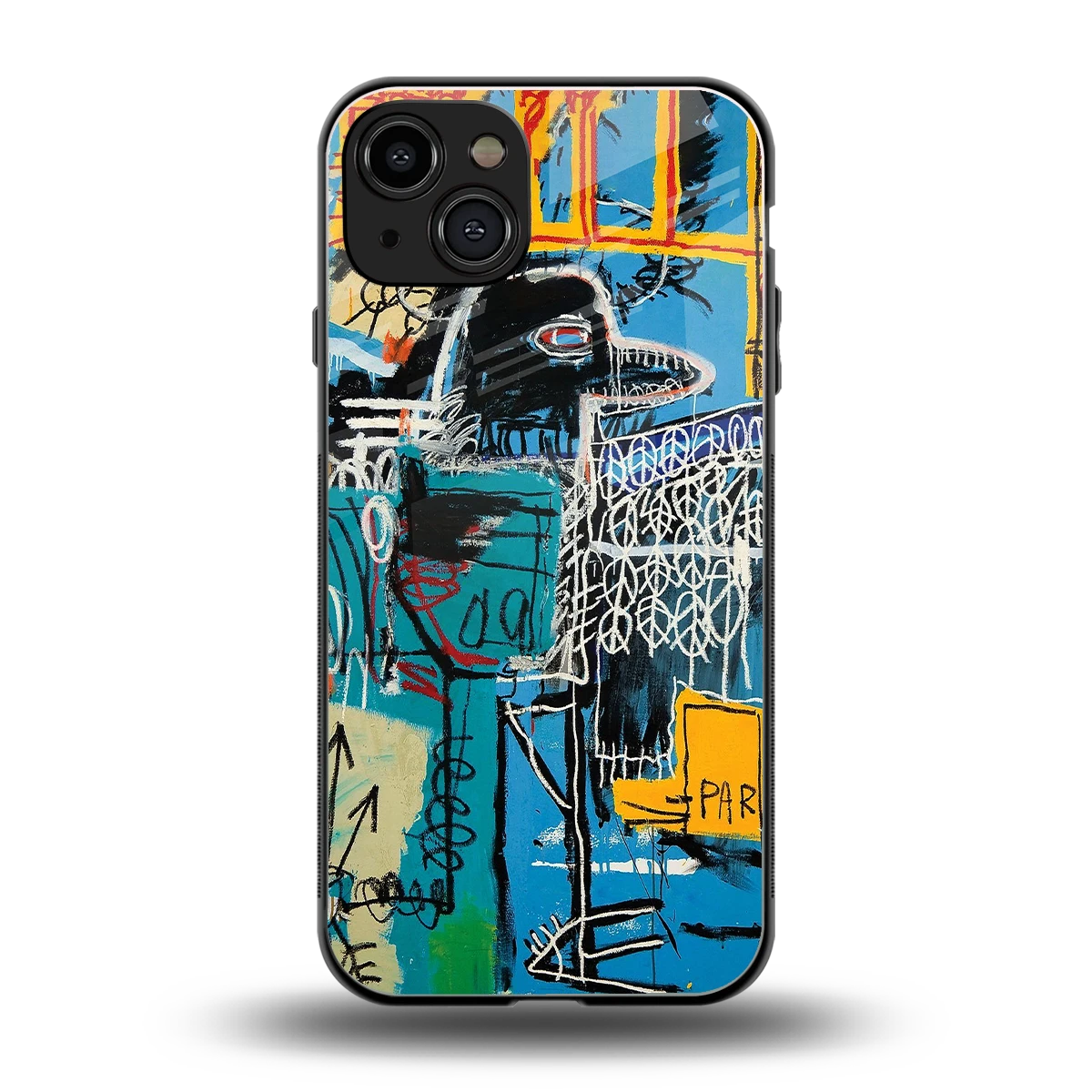 Graffiti Glow back phone cover | glass case for iphone 15