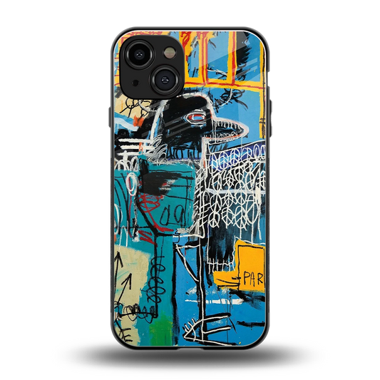 Graffiti Glow back phone cover | glass case for iphone 15