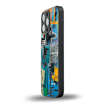 Graffiti Glow iphone 16 pro max mobile cover | shockproof glass phone case