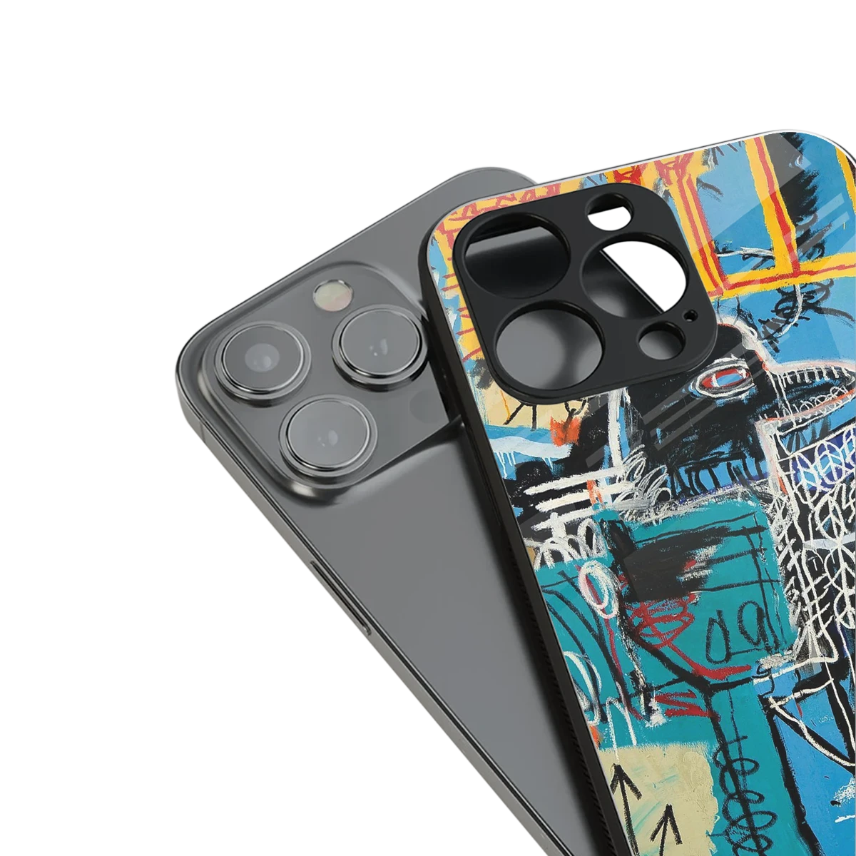 Graffiti Glow stylish phone case for iphone 15 pro max | glossy glass and slim fit