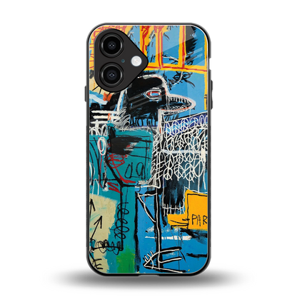 Graffiti Glow back phone cover | glass case for iphone 16