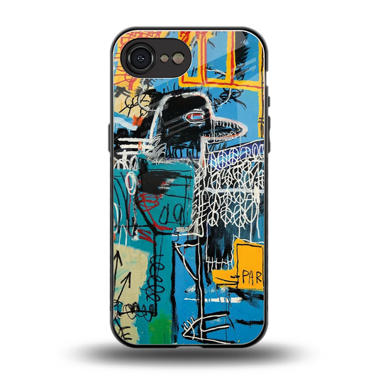 Graffiti Glow back phone cover | glass case for iphone 16e